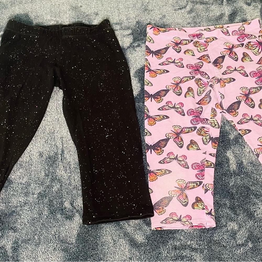 2 pairs of girls leggings size 7/8